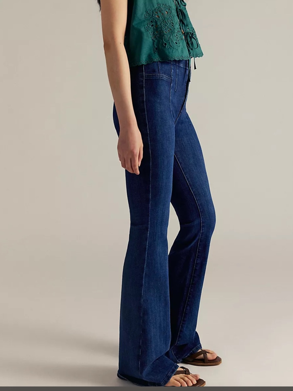Free People Dark Blue Women’s Flare Jeans